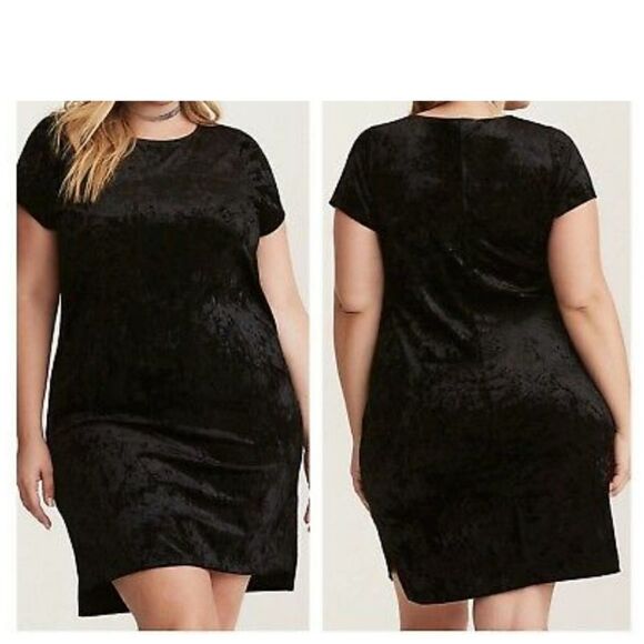 TORRID Crushed Velvet T-Shirt Dress - Picture 5 of 9